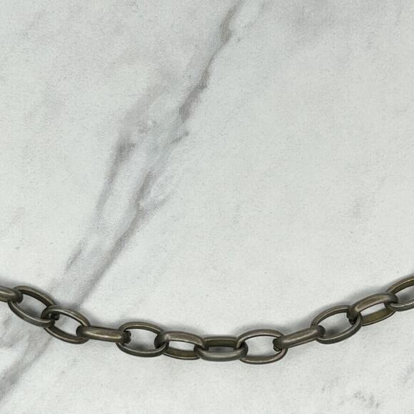 BD Long Metal Chain Link and Coated Link Statement Necklace - Picture 7 of 12